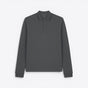 TODAY MERCH charcoal grey long-sleeve unisex premium polo shirt made from 100% organic cotton with a structured design and two-button placket. - Anthracite