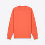 TODAY MERCH coral orange 100% organic cotton premium sweatshirt with crew neck and ribbed cuffs and hem. - Corail
