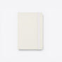 TODAY MERCH cream-colored notebook with integrated pen holder and elastic closure band. - Blanc