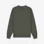 TODAY MERCH premium organic cotton sweatshirt in dark olive green, crew neck, long sleeves, ribbed cuffs and hem. - Kaki