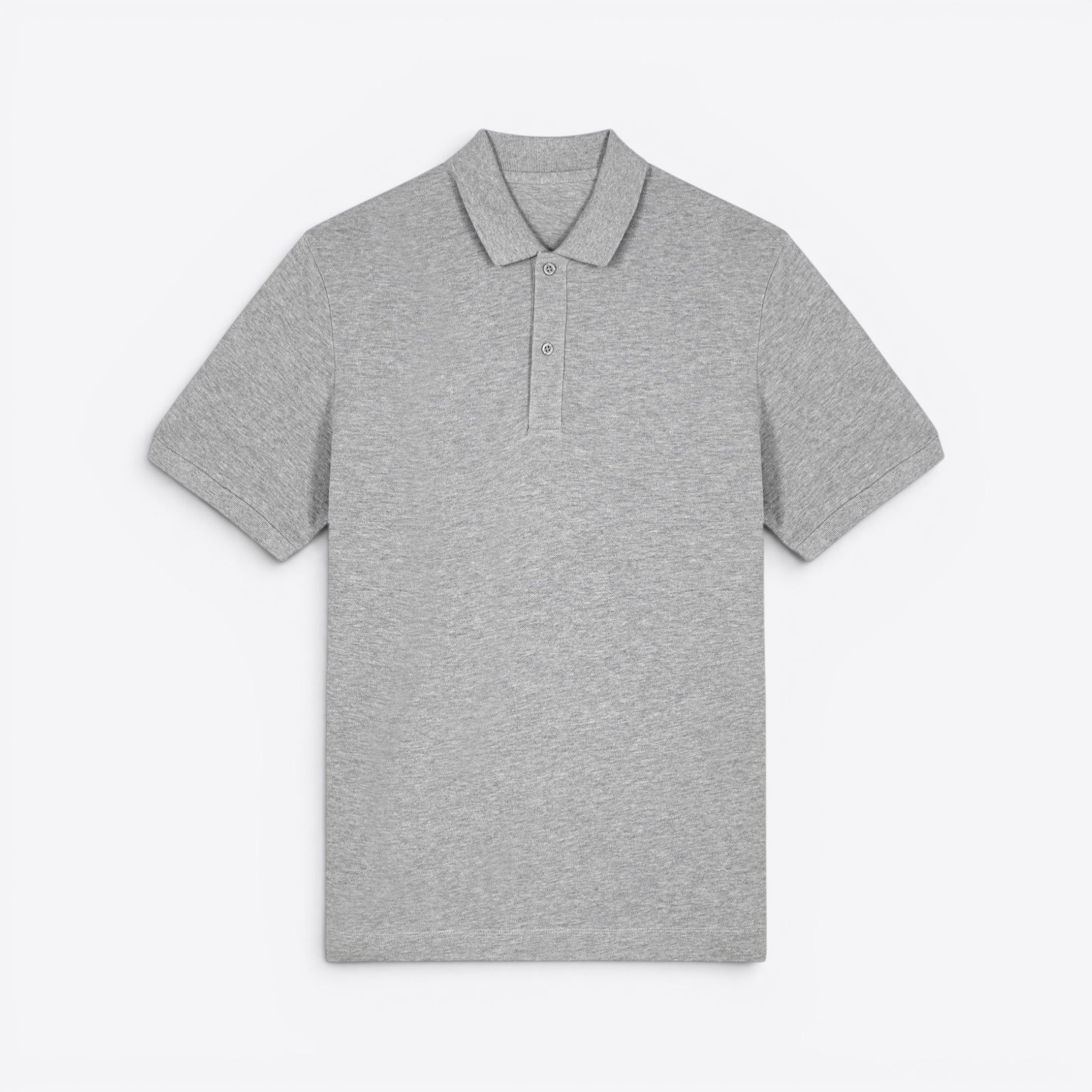 TODAY MERCH grey organic cotton piqué unisex short-sleeve polo shirt with a structured fit and neat finishes.