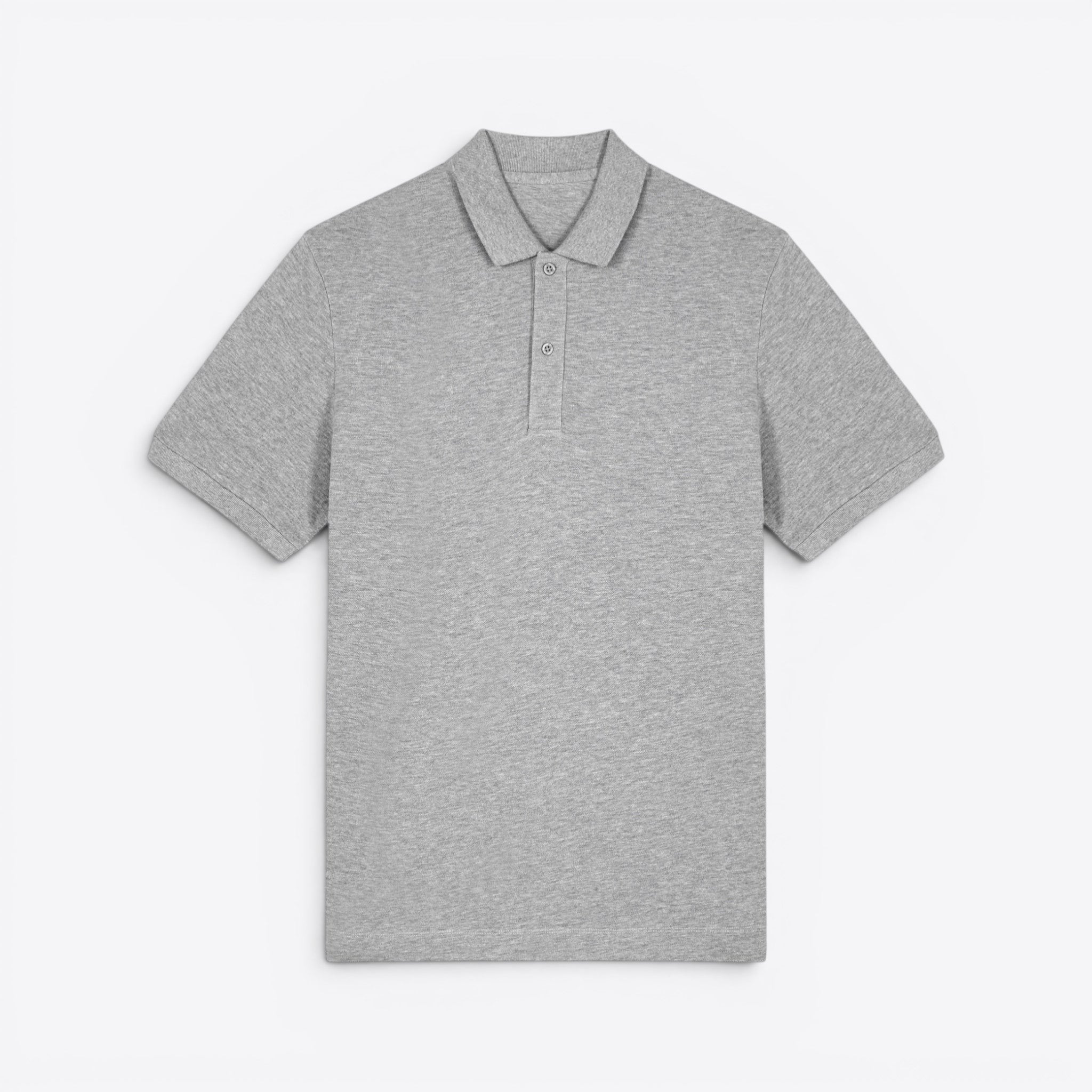 TODAY MERCH grey organic cotton piqué unisex short-sleeve polo shirt with a structured fit and neat finishes.