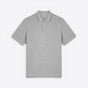 TODAY MERCH grey organic cotton piqué unisex short-sleeve polo shirt with a structured fit and neat finishes. - Gris Chiné