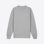 TODAY MERCH grey 100% organic cotton premium sweatshirt with crew neck and ribbed cuffs and hem. - Gris Chiné