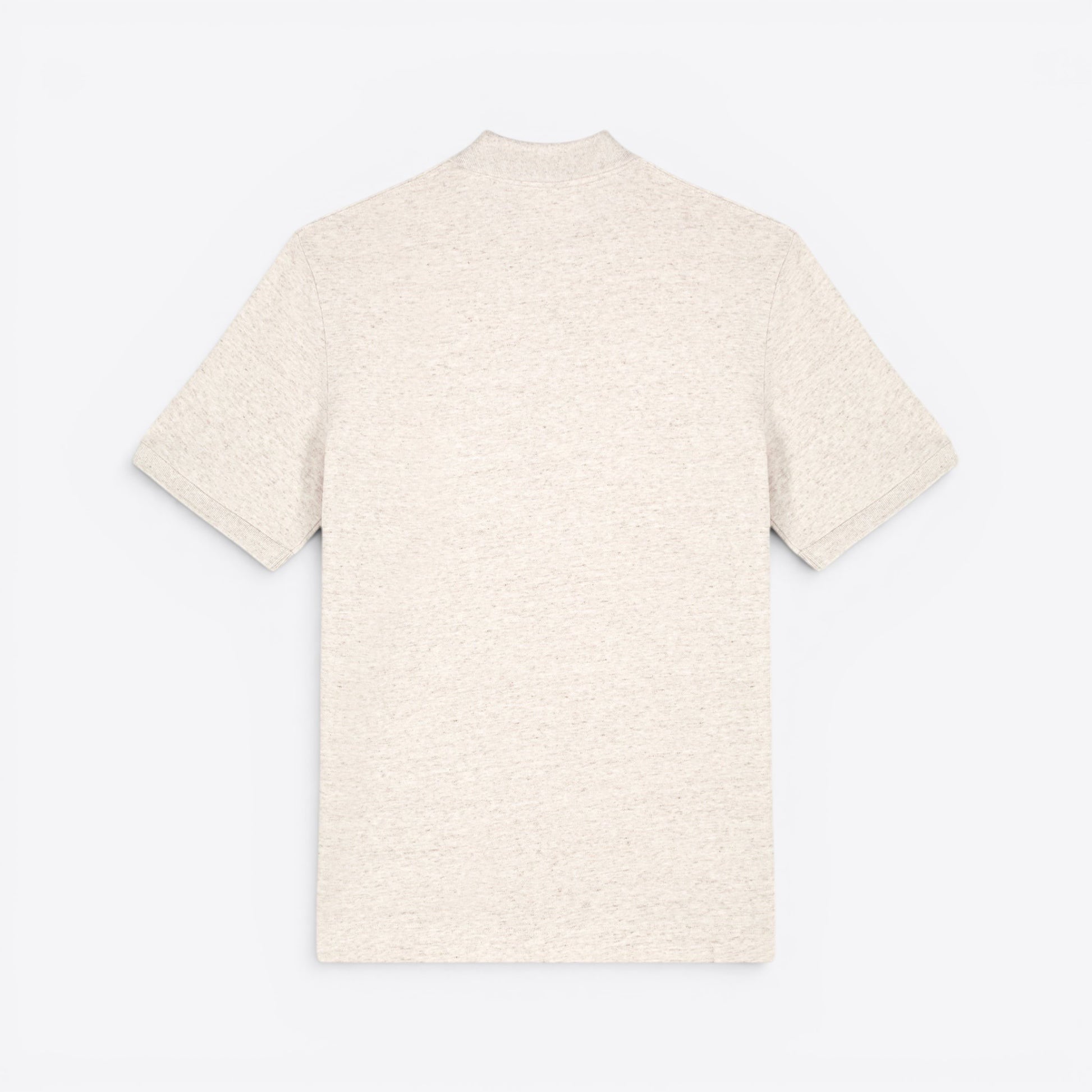TODAY MERCH unisex premium short-sleeve polo shirt in light heathered beige organic cotton pique.