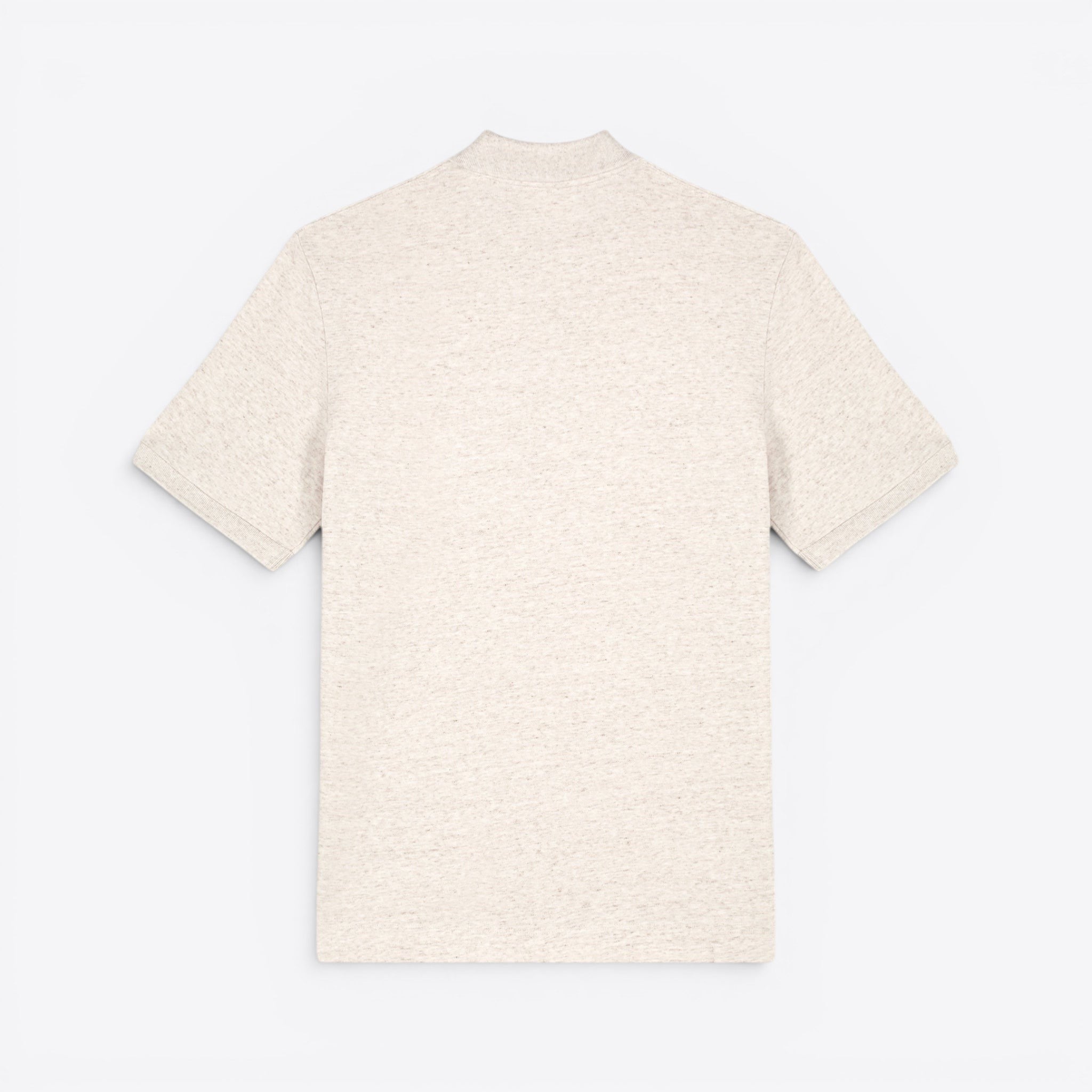 TODAY MERCH unisex premium short-sleeve polo shirt in light heathered beige organic cotton pique.