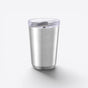 TODAY MERCH Kinto 500ml brushed silver stainless steel tumbler with clear lid, minimalist Japanese design. - Argent