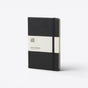 TODAY MERCH Moleskine A5 black hard cover notebook with elastic closure and paper band. - Noir