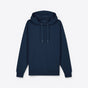 TODAY MERCH navy blue unisex premium organic cotton hoodie with front pocket and adjustable drawstring hood. - Navy