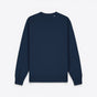 TODAY MERCH navy blue premium organic cotton sweatshirt with crew neck and ribbed cuffs and hem. - Navy