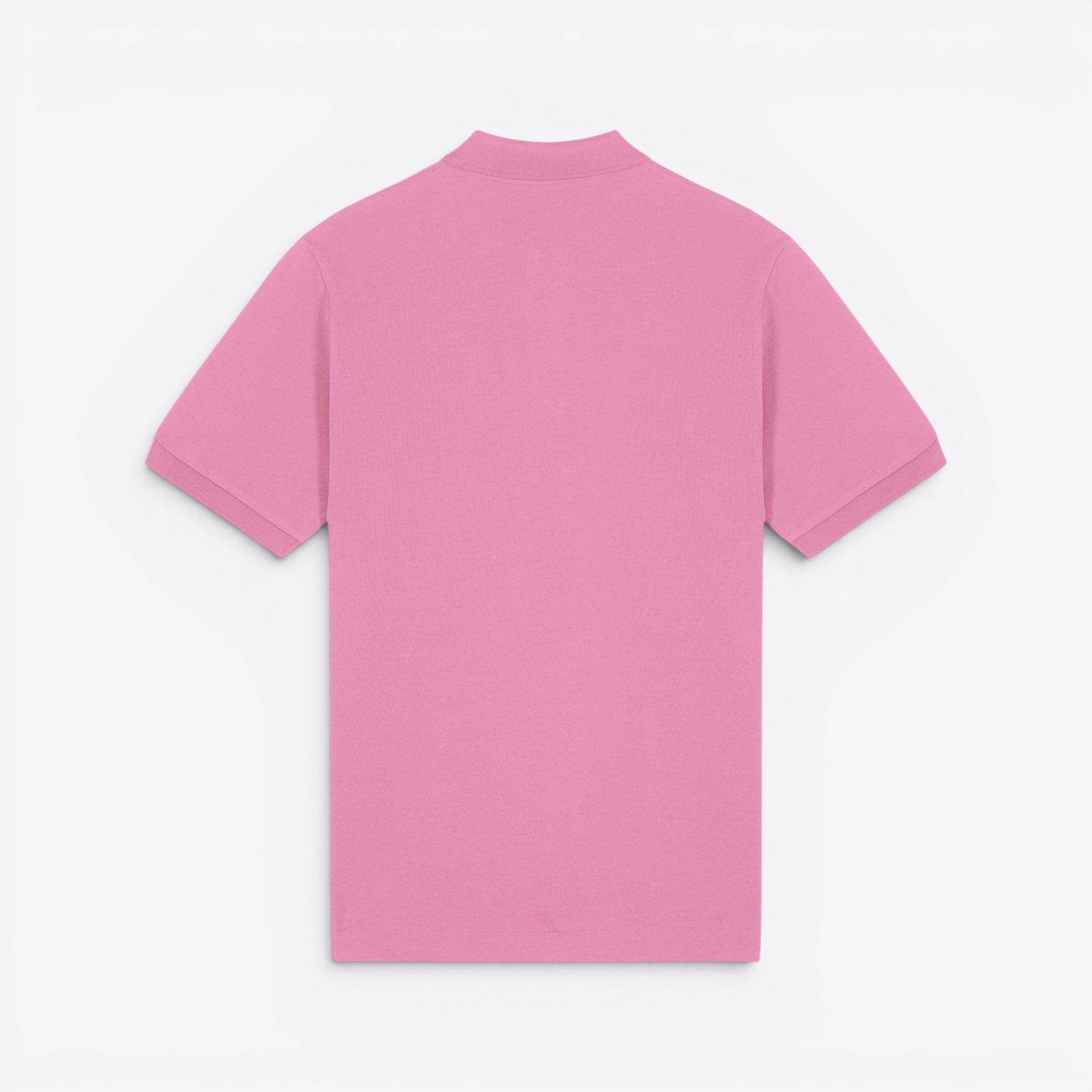 TODAY MERCH pink organic cotton pique polo shirt, unisex, short sleeves, classic fit, ideal for corporate wear and events.