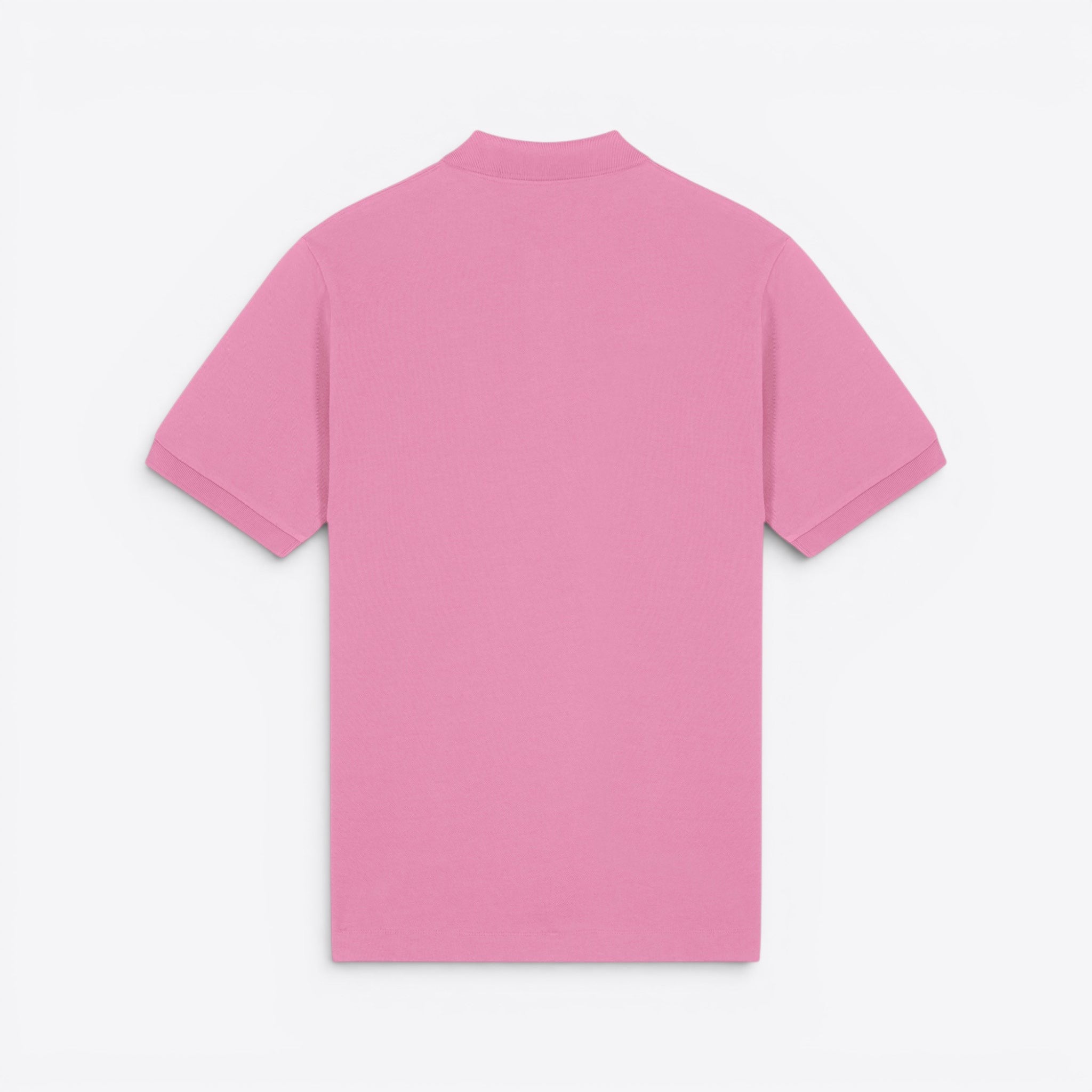 TODAY MERCH pink organic cotton pique polo shirt, unisex, short sleeves, classic fit, ideal for corporate wear and events.