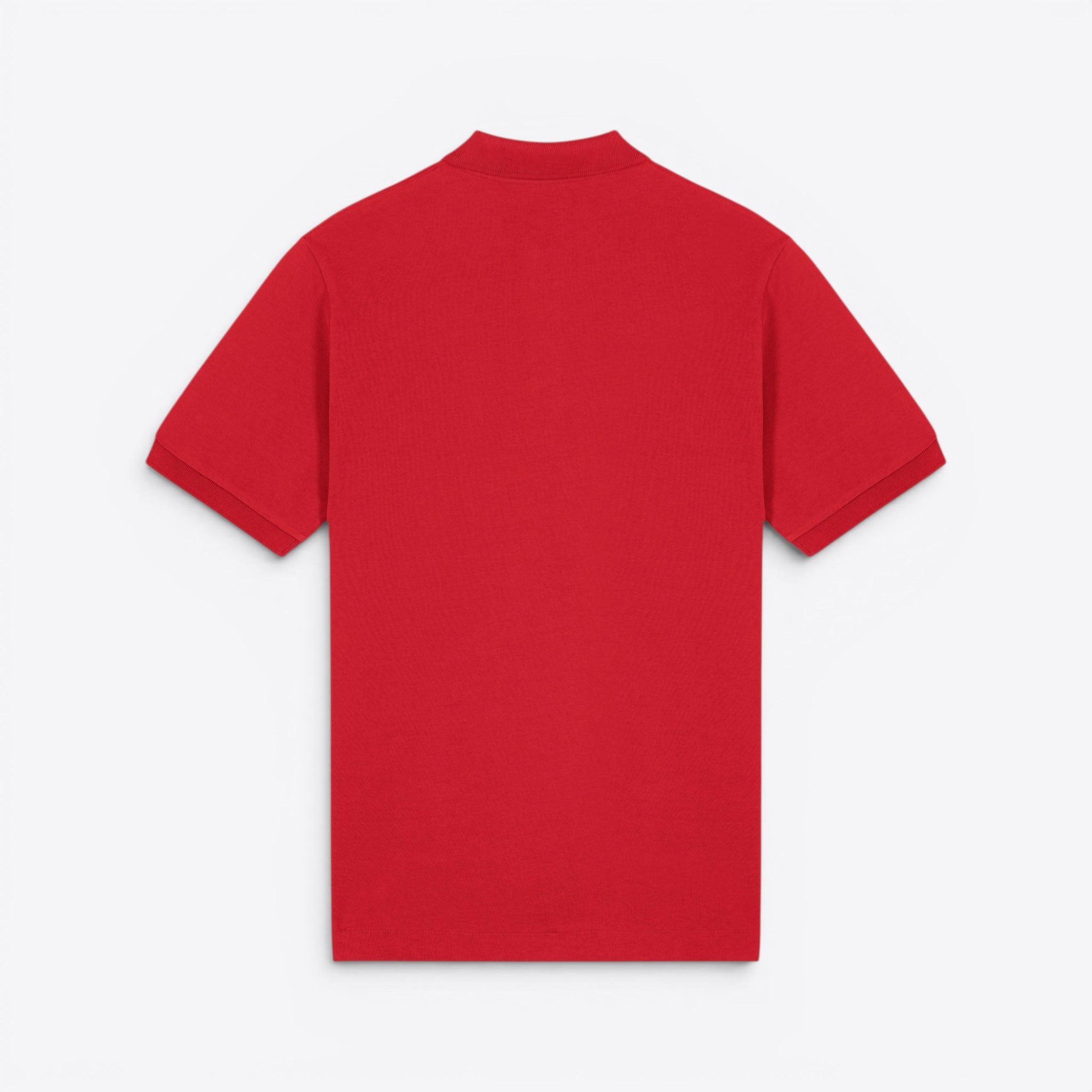 TODAY MERCH red unisex premium short-sleeve polo shirt made of organic cotton pique.