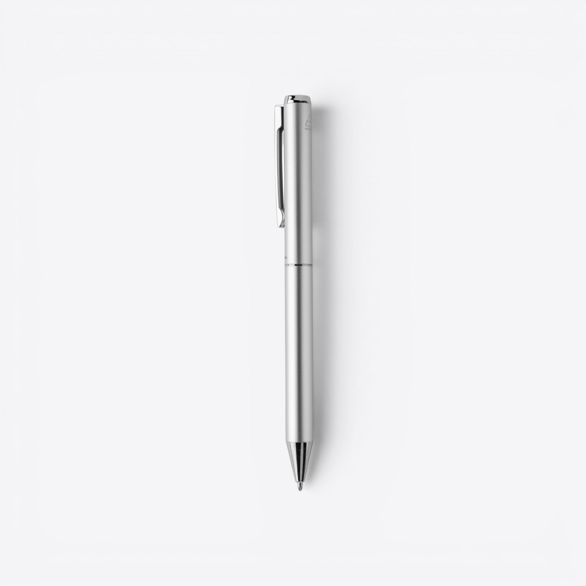 TODAY MERCH silver metal Swiss Peak pen with clip, ideal for professional use and personalization.